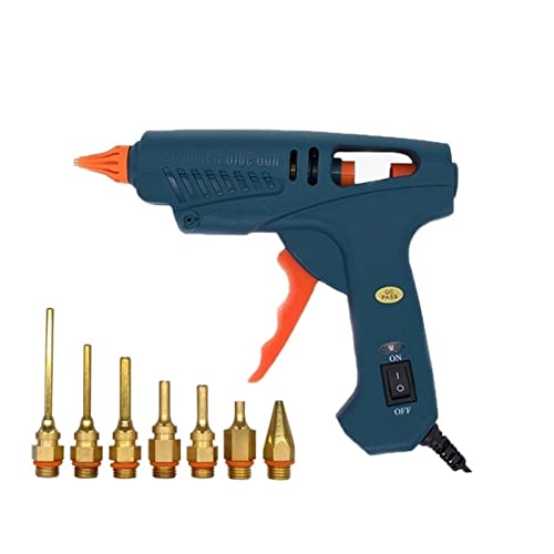LIBODD Hot Glue Gun 100W Hot Melt Glue Gun Pure Copper Nozzles with Power Switch 5 Glue Sticks 11mm House Power Tool Home DIY Craft for DIY Arts, Crafts and Quick Repairs(Luxury Set)