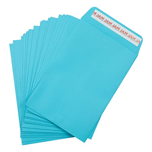 JAM PAPER 6 x 9 Open End Colored Catalog Envelopes with Peel and Seal Closure - Blue - Bulk 500/Box