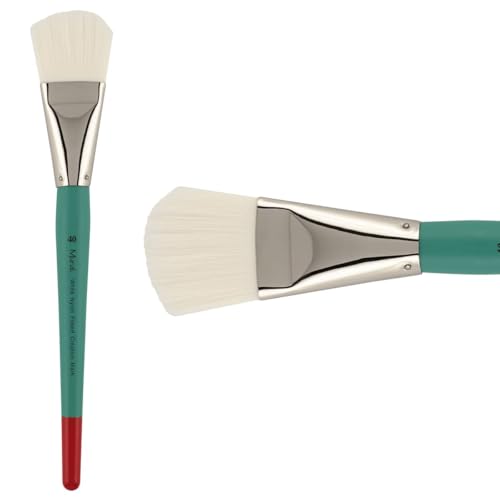 Creative Mark Art Supplies Large Mural Synthetic White Filament Paint Brush - Filbert #40 - Artist Supplies for Acrylics, Watercolors, and Oils - Durable, Resilient, Seamless Ferrules