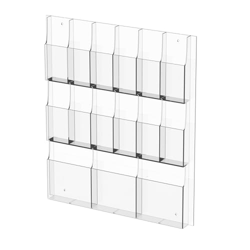 Acrylic Brochure Holder Wall Mount,3 Magazine Holders,pamphlet holder