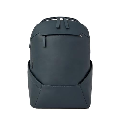 Troubadour Apex Leather Backpack - 22L Innovative Waterproof Leather Laptop Backpack Fits Up to 17” – Ergonomic Design for Ultimate Comfort and Function - Basalt