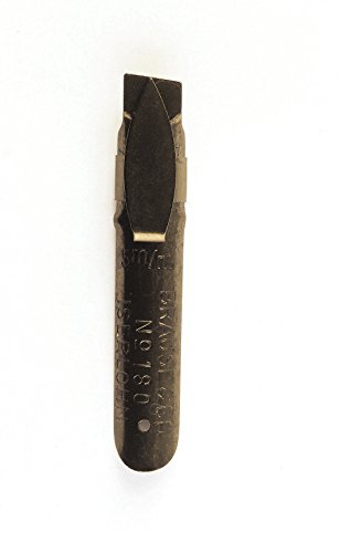 Brause - Ref 18050B - Bandzug 5 mm Calligraphy Nibs (Pack of 50) - Chisel Point Nib, Ideal for Latin Calligraphy, Solid Metal Construction, Ink Reservoir on Top