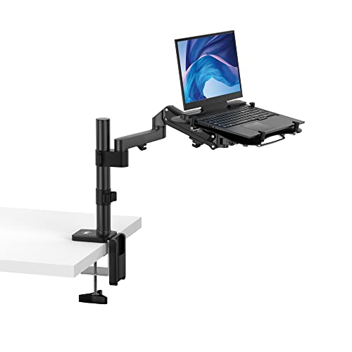CTA Digital Laptop Desk Mount – Articulating Desk Mount Clamp for Laptops with Built-in Cooling Fan (LT-DMCGCF)