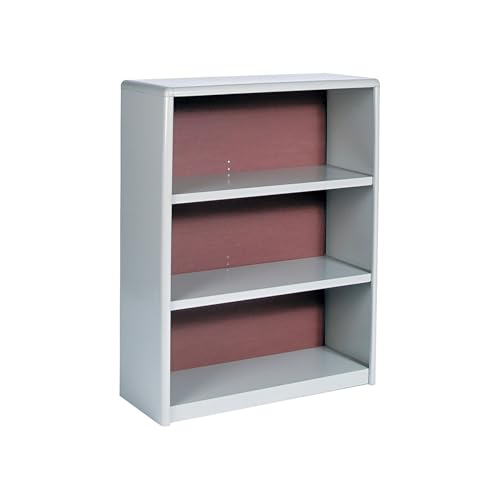 Safco ValueMate Economy 3-Shelf 41-inch H Steel Bookcase, Gray (7171GR)