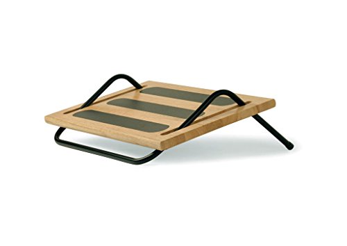 Humanscale FR100 Ergonomic Foot Rocker Footrest Machine, Wood and Metal, Adjustable Tilt