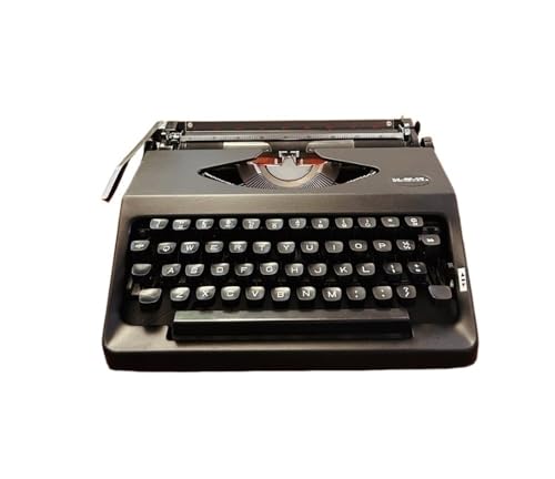 Classic Manual Typewriter Machine, Vintage Manual Typewriter with Ink Ribbon, Retro Mechanical Writing Machine, for Home Office(Black)
