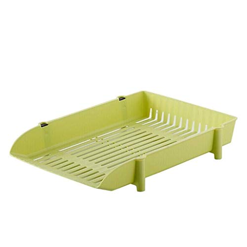 4 Tier - Plastic Desk Letter Organizer Trays, Stackable Desktop Document Paper Storage, Front Load File Holder