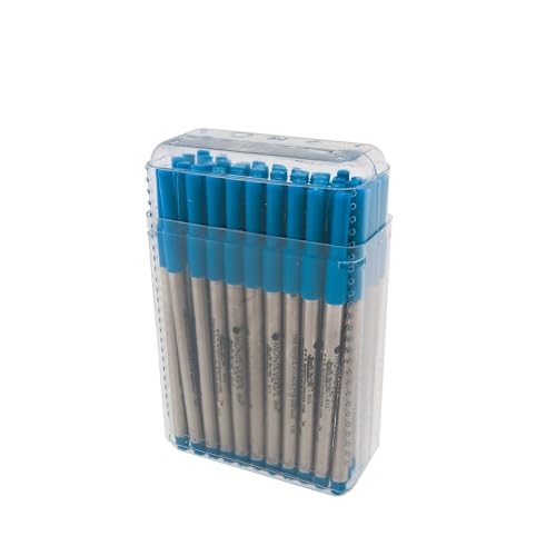 Monteverde BP Refill to Fit Sheaffer/Sailor, Medium, Turquoise, 50 Pack