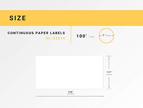HouseLabels Compatible with Brother DK-2214, 1/2" x 100'