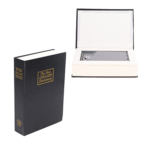 Key Lock Box Safe Storage Waterproof Organizer Secret Cabinet Outdoor Diversion Book High Security,Simulation Deposit with 2,Money Hiding School Travel