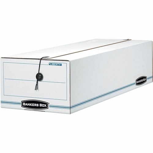 Bankers Box 12-Pack String & Button Check Box, 4-1/4 x 6" x 23-1/4"