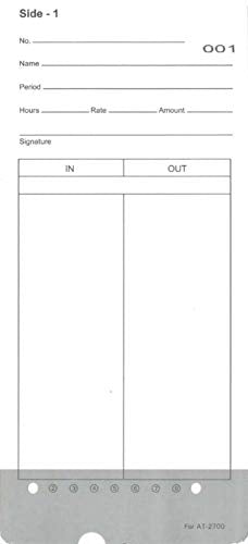Compumatic AT27TC50 Time Cards for Allied AT-2700 Time Recorder (Qty 300)