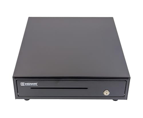 Solid and Elegance Cash Drawer, Drawer for Fiscal Cash Register, Durable Steel, Lockable with a Key, RJ12, HDWR HD-KER35