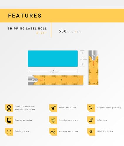 HouseLabels Compatible with Zebra, 3/4" Core, Blue, 3" x 1"