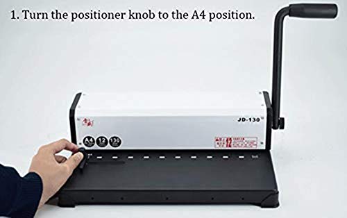 CGOLDENWALL Hole Punch 10 Holes Paper Puncher 3X8mm Holes for Contract/Tender/Document/PP Film Punching Desk Office Paper Punching Machine