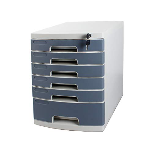 SDVantage Multi Functional 4/5/6 Layers A4 File Cabinet, Desktop Drawer Organizer, with Security Lock and Label Index, Large Capacity Classified Storage. (6 Layers)