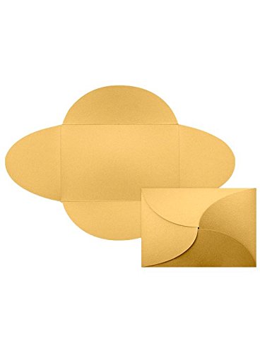 LUXPaper A7 Petal Invitations | 5" x 7" | Gold Metallic | 105lb. Cover | 200 Qty