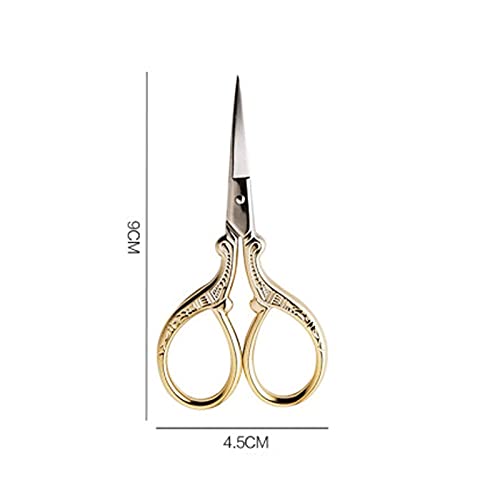 DSWMY Craft Scissors, Craft Scissors Pack Antique Vintage Style Cutting Tool for Embroidery Cross Stitch Sewing and Office Use Rose Gold Small