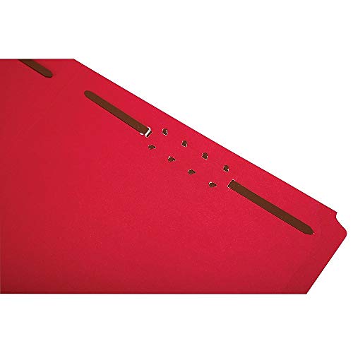 Staples Reinforced Tab Fastener Folder, Legal, Red Pressboard, 50/Bx