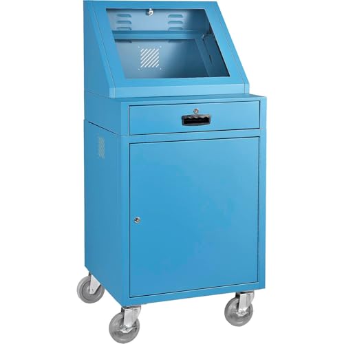Global Industrial Mobile LCD Console Computer Cabinet for 21" Diagonal