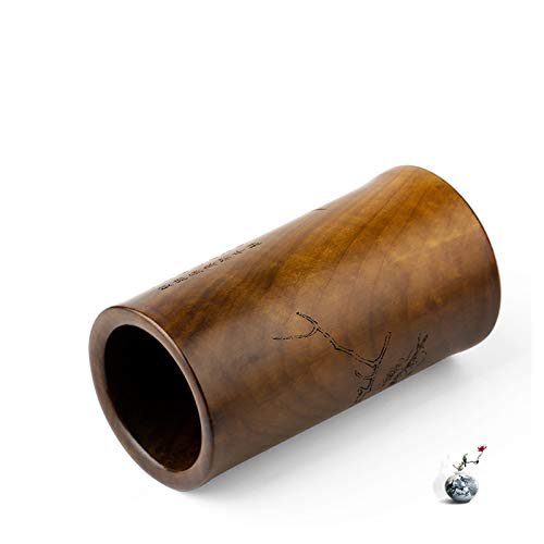 QTBH Pen Holder Natural Wood Pen Holder Multifunctional Writing Brush Pen Holder,Round Creative Pen Holder Home Desk Supplies Organizers Pencil Holder Pencil Cup