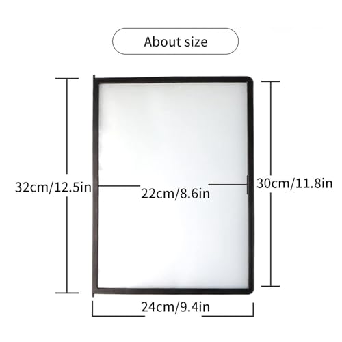 ZOCWJK File Organizer for Desk - Wall Mount Reference Organizer, Desktop Flip Folder, 10 Double-Sided Display Pockets, Desktop Reference and Display System,Catalog Display Rack,