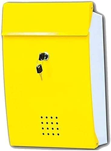 FSunKoFu Suggestion Box Donation and Ballot Box Letterboxes Tin Skin Letter Box Villa Two-