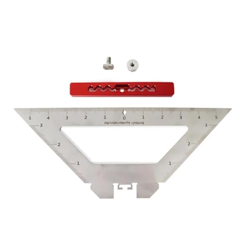 A-type 140MM stainless steel woodworking triangle ruler - angle measuring tool with line drawing and turning functions-A