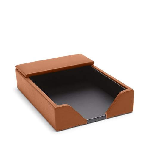 Leatherology Memo Pad Holder with 210 Sheet Note Pad - Cognac