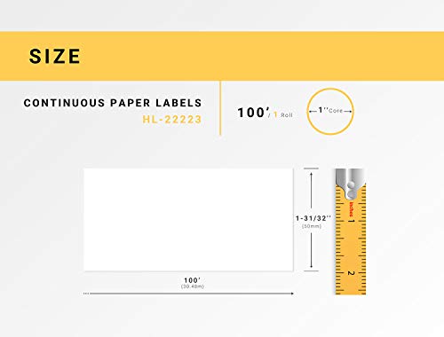 HouseLabels Compatible with Brother DK-2223, 1-31/32" x 100'