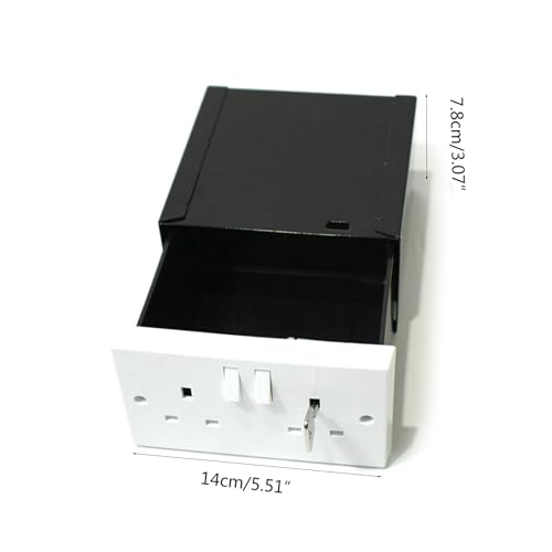 Outlet Wall Safe Security Secret Hidden Box Household Covert Hidden Socket Organizer Secures Jewelry Valuables Cash Outlet Wall Hideaway Stash Box