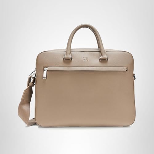 BOSS, Ray Soft Friendly Leather Brief Case, Garden Moss Green, One Size