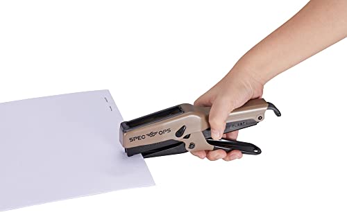 Spec Ops Tools Elite Duty Plier Stapler for Packaging, All-Metal, Compatible with 7/16" Crown, 1/4" and 3/8" Leg Length Staples, 50 Sheet Capacity