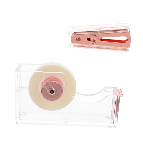 1 Tape seat Nail Remover Shipping Tape Dispenser Clear Tape Holder Paper Tape Dispenser Desk Accessories Staple Puller and Tape Dispenser Stationary Adhesive Tape Alloy Office (Golden 12.00X6.