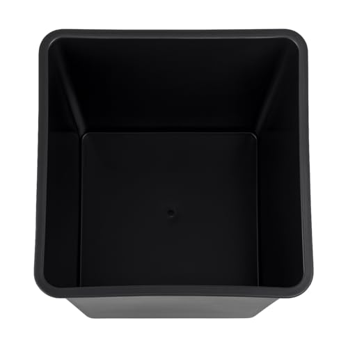 SunSierra 50-Gallon Square Trash Can - Large Commercial Waste Bin, Heavy-Duty Plastic Garbage Container for Indoor or Outdoor Use, Black