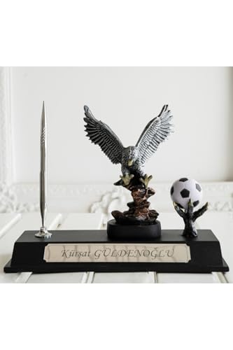 SODEF Eagle Figurine Desk Name Plate, Custom Design, Personalized Office Decor, Unique Gift