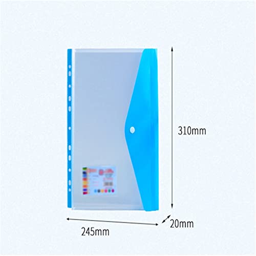 Document Bag 2 PCS A4 Size Plastic File Folders Wallets Colorful Document Files Envelope Bags for School Office Home Supplies Document Holder (Color : White)