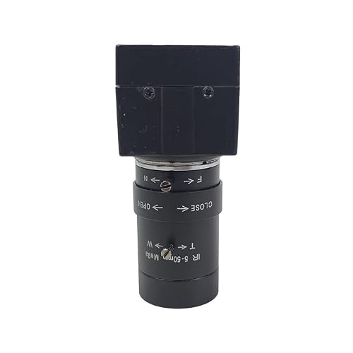 Microscope Accessories Kit 1080P Full HD 30fps 60fps 120fps Webcam USB Digital Camera with Manual Zoom Varifocal CS Lens Microscope Slides(6mm Lens)