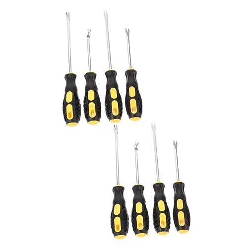 8 pcs spudger Tool pry bar Tool Nail Tool Office Staple Pullers Labor Saving Staple Removers Tools Office Accessories Nail Puller Tack Puller Rubber Handheld Office Supplies (As Shownx2pcs 26X3
