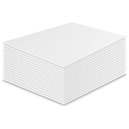 15 Pack White Foam Board - 11.8x15.7 Inches, 3/16 Inch Thick Polystyrene Foam Sheets for Arts, Crafts, School Projects