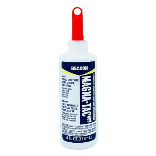 BEACON Magna-Tac 809 Permanent Adhesive - Trusted Fabric Glue for Fashion Design and Quick Clothing Repairs, 4-Ounce, 12-Pack