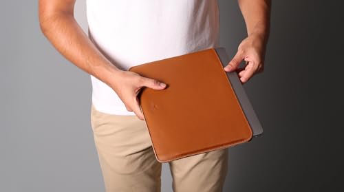 Harber London - Slim Leather MacBook Sleeve Case | Compatible with MacBook Pro 14" (M1-2021 / M2-M3 2023 / M4-2024 / M5-2025 / M5 Pro & M5 Max-2026) - NEW | Navy Colour
