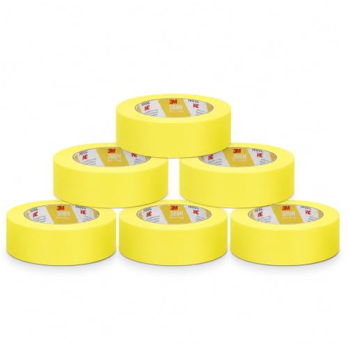 3M Automotive Refinish Masking Tape 388N 06654, 36 mm x 55 m, 6 Rolls