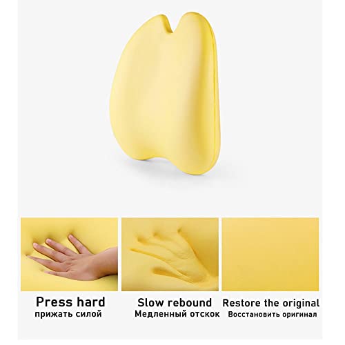 GFHSKRPL Memory Foam Waist Pillow Lumbar Support Cushion for Back Orthopedic Car Seat Office Chair Coccyx Massage Pillows
