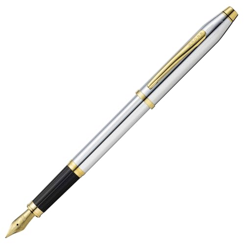 Cross Century II Medalist Gold Plated Medium Nib Fountain Pen, Black Ink