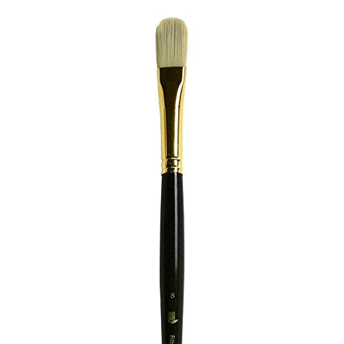 Princeton Dakota Filbert Brush, Synthetic, Long Handle, Size 12, 1 Count
