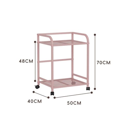 LICONG-2019 CPU Stand Home Printer Shelf PC Tower Stand CPU Floor Stand Under Desk with Lockable Castor Wheels Sturdy PC Trolley for Gaming Desk PC Accessories CPU Holder(Pink)