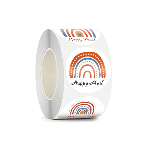 OBKSEB "Happy Mail Sticker Holiday Decoration Baking Seal Envelope Wedding Birthday Party