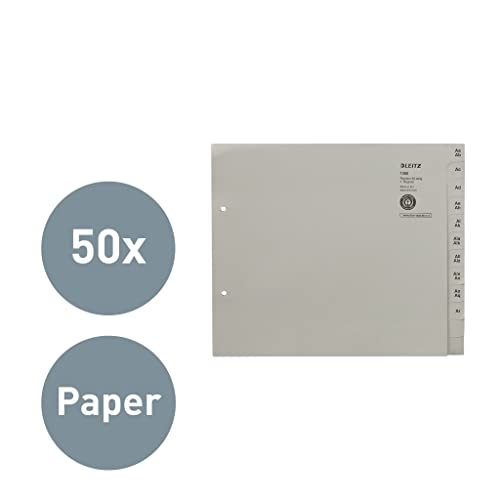 Leitz 13500085 Index Divider Series A - Z A4 Paper for 50 Folders Grey