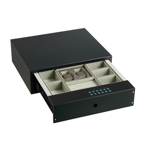 OGMOYT Steel Password Drawer Safe Built-in Jewelry Trays for Necklaces Rings Watches Storage Hidden Quick Access Home Safe for Valuables,480Mm